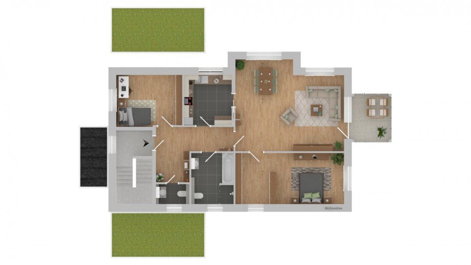 Grundriss 1. OG Dachgeschosswohnung Dietzenbach-Steinberg