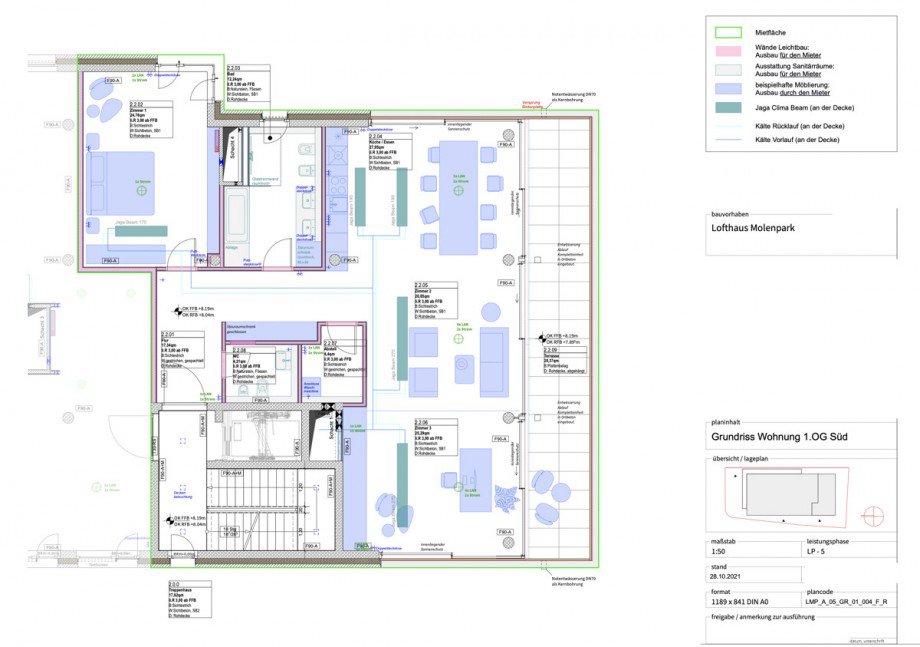 Bema�ter Grundriss Etagenwohnung Offenbach