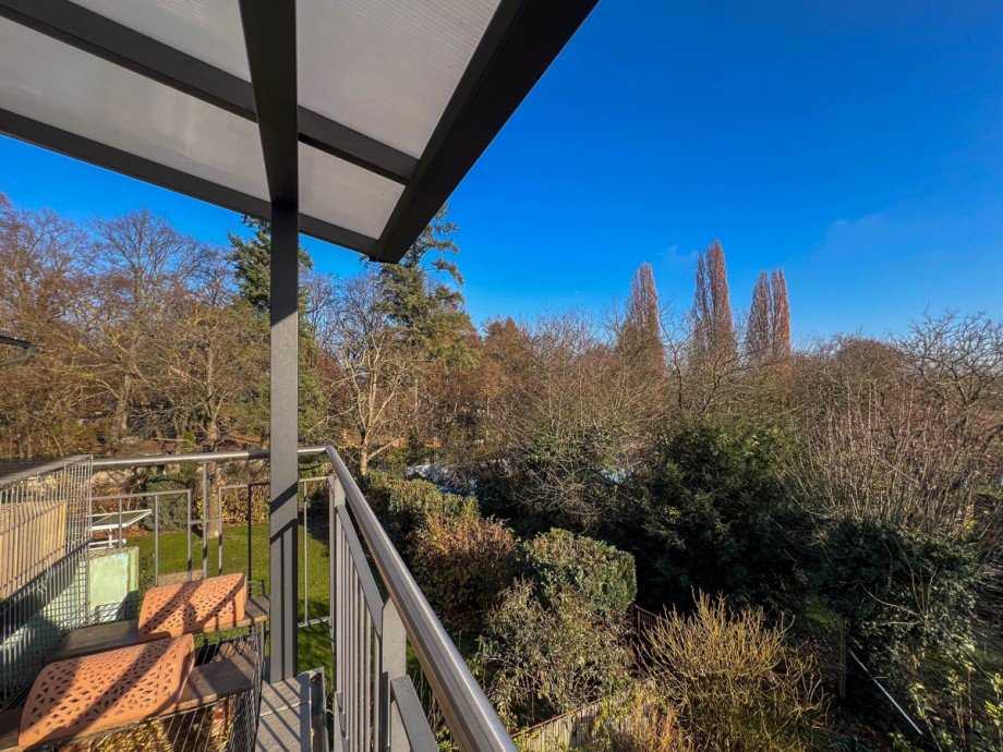 Terrasse Ausblick Maisonettewohnung Offenbach / Bieber