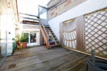 Innenliegende Terrasse Hinterhaus Doppelhaush�lfte + Einfamilienhaus und eine Gewerbeimmobilie